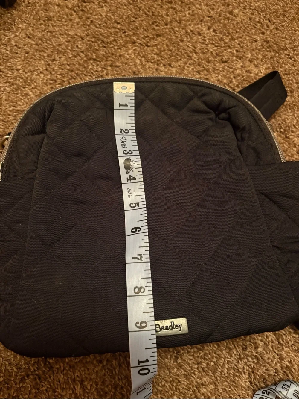 Quilted Black Crossbody Backpack